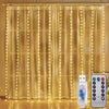 200‑LED Curtain Fairy Lights – 8‑Mode Warm White String with Timer - Elf Express