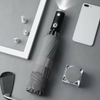 Automatic Folding Umbrella with LED Flashlight – Windproof 10‑Rib Reverse Umbrella with Reflective Strips