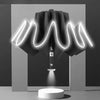 Automatic Folding Umbrella with LED Flashlight – Windproof 10‑Rib Reverse Umbrella with Reflective Strips