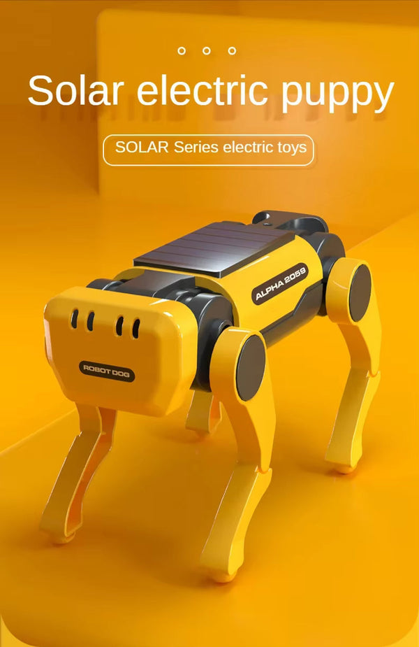Solar Robot Dog Science Kit – DIY STEM Educational Puppy Toy for Kids