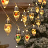Battery Christmas Snowball String Lights – Clear Bulbs with Santa, Snowman & Tree Ornaments - Elf Express