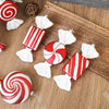 BIG Red & White Lollipop Candy Cane Tree Ornaments - Elf Express