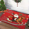 Christmas Plaid Welcome Door Mat – Waterproof Non‑Slip Entrance Rug - Elf Express