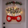 Creative Christmas Gloves Wreath with LED Lights - Elf Express