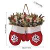 Creative Christmas Gloves Wreath with LED Lights - Elf Express