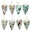 Festival heart-shaped Christmas embroidery kit gift Christmas tree hanging decoration heart counted pattern DIY material package 8PC