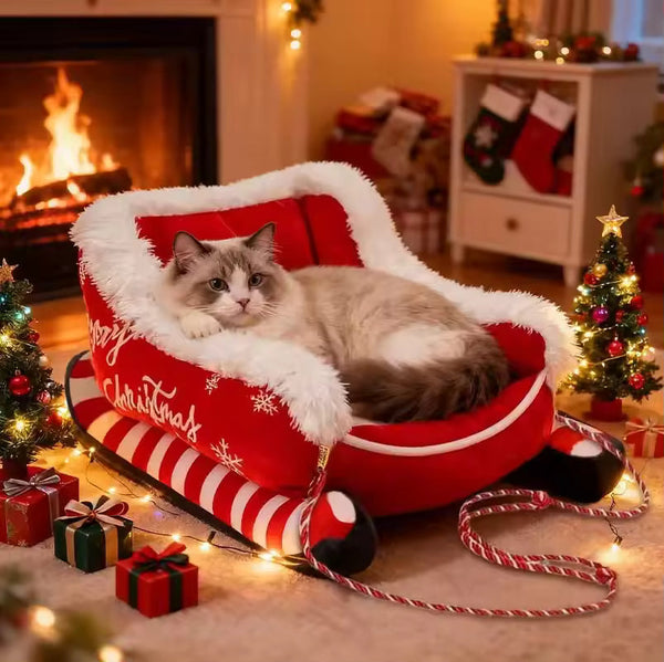 Christmas Cat/Dog House Winter Warm Pet Nest