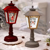 Christmas Snow Globe Candle Lantern – Rotating Glitter Water Snowman & Tree Night Light