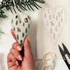 Festival heart-shaped Christmas embroidery kit gift Christmas tree hanging decoration heart counted pattern DIY material package 8PC