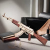 Robotime Rokr Automatic Rifle AK47 3D Wooden Gun Funny DIY Building Block Toys for Kids Adults Justice Guard Wooden PuzzleLQ901