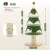 Christmas Cat Tree with 3 Cozy Condos, Scratching Post, Multi-Level Cat Tower