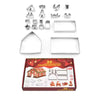 Gingerbread House Cookie Cutter Set Stainless Steel 3D Christmas House Fondant Biscuit Chocolate DIY Molds Baking Accessories