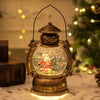 Christmas Snow Globe Lantern Music Box – LED Lighted Decorative Night Lamp & Holiday Gift.