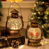Christmas Snow Globe Lantern Music Box – LED Lighted Decorative Night Lamp & Holiday Gift.