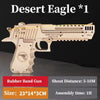 3D Wooden Mechanical Guns Shooting Models Building Block Assemble Outdoor Sport Puzzle Toy for Children Creative Gift