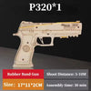 3D Wooden Mechanical Guns Shooting Models Building Block Assemble Outdoor Sport Puzzle Toy for Children Creative Gift