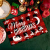 Christmas Dining Table Dish Placemats - Linen, Non Slip
