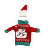 Knitted Christmas Wine Bottle Covers – Festive Sweater Sets for Holiday - Elf Express