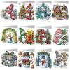 6pcs/12pcs DIY Diamond Painting Kits Christmas Cards