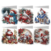 6pcs/12pcs DIY Diamond Painting Kits Christmas Cards