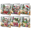 6pcs/12pcs DIY Diamond Painting Kits Christmas Cards