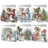 6pcs/12pcs DIY Diamond Painting Kits Christmas Cards