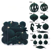 Multi‑Size Velvet Christmas Ornament Set – Star, Scepter & Ball Baubles - Elf Express