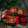 Santa Claus Christmas Train Snow Globe Lantern – LED Music Box Table Ornament - Elf Express
