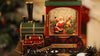 Santa Claus Christmas Train Snow Globe Lantern – LED Music Box Table Ornament - Elf Express