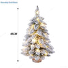 Snow‑Flocked Tabletop Christmas Tree with Warm LED Lights - Elf Express