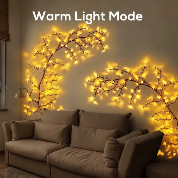 USB Branch String Lights – 96‑LED 8‑Mode DIY Wall Décor - Elf Express